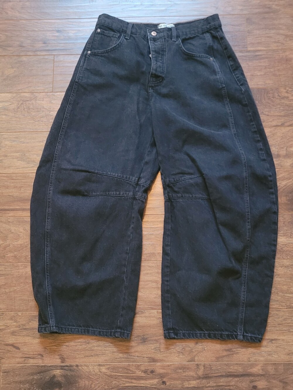 Free People Barrel Leg Jeans - Picture 2 of 10